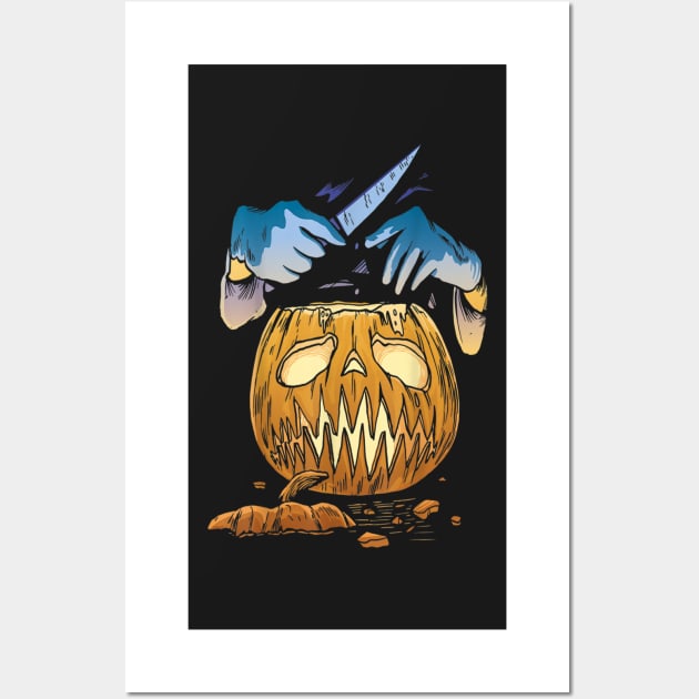 JackOLantern Evil Pumpkin Wall Art by oemsanex